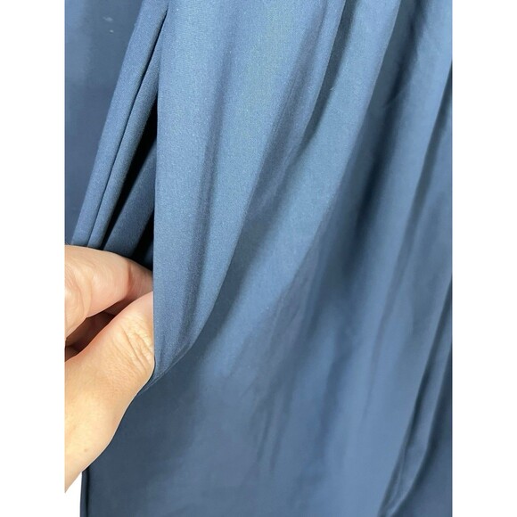 Porto SF Pleated Belted Midi Dress Lagenlook Jersey Size 2 Travel Stretch USA - Picture 8 of 13